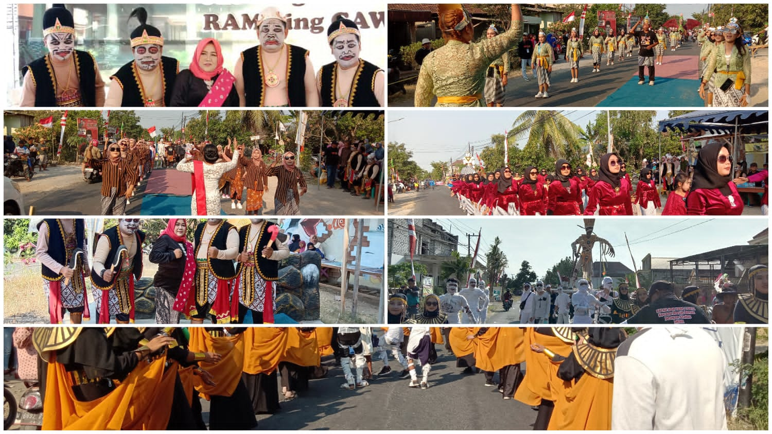 Punokawan Siap Melayani Masyarakat Saat Pawai Budaya Karnaval HUT RI Ke