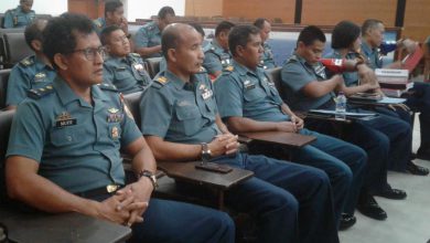 Photo of Komandan Beserta Perwira Staf Lanal Yogyakarta Ikuti Latkamla Koarmada II TA 2020