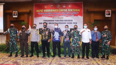 Photo of Danlanal Semarang Hadiri Rapat Koordinasi Lintas Sektoral Ops Mantap Praja-2020