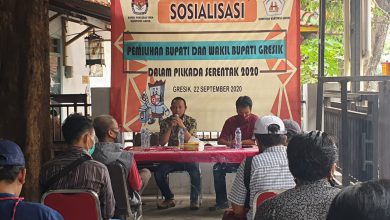 Photo of Sinergitas KWG, KPU Gresik Sosialisasi Tatap Muka Pemilihan Bupati Pada Pilkada Serentak 2020
