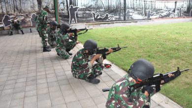 Photo of Jelang Uji Terampil Glagaspur Pangkalan, Prajurit Lanal Denpasar Gelar Latihan Menembak