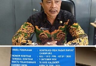 Photo of Proyek Pasar Candipuro Selesai Tetapi Belum Rampung