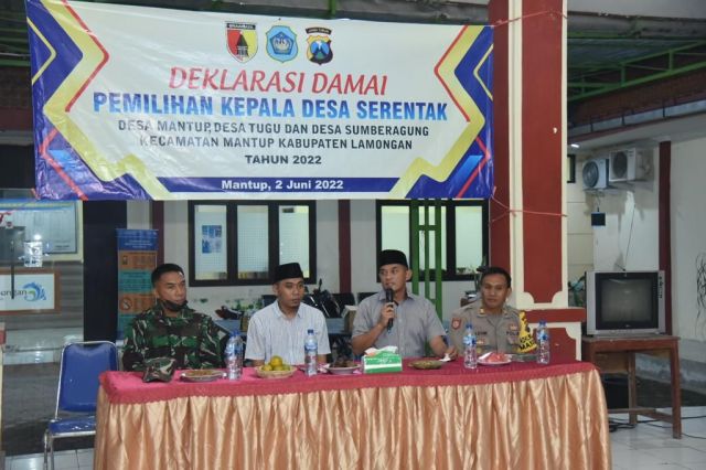 Photo of Deklarasi Damai Pilkades Serentak, Harap Kapolres Lamongan