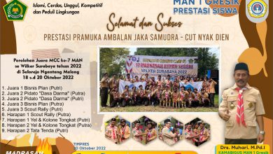 Photo of Pramuka Ambalan Jaka Samudra dan Cut Nyak Dien MAN 1 Gresik Sabet 9 Trofi di Gelaran Madrasah Creative Camp (MCC) ke-7 se-Wilker Surabaya di Selorejo Malang