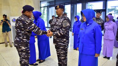 Photo of Setelah Panglima TNI, Dankodiklatal Bersama Wadan Menghadap Kasal Laksanakan Laporan Kenkat