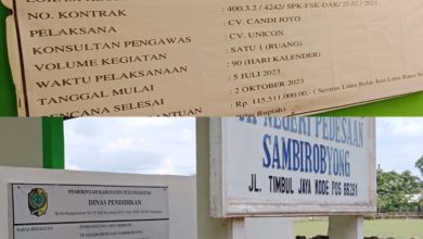 Photo of Proyek Pembangunan TK Negeri Di Tulungagung Diduga Menyalahi Peraturan Pemerintah