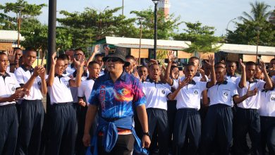 Photo of Hilangkan Rasa Jenuh, Siswa Satdik – 2 Makassar Lari Gembira di Center Point of Indonesia