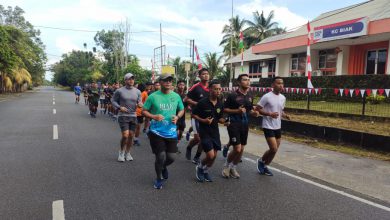 Photo of Songsong Pasifik Run 0708, Komandan Wing Udara 3 Ajak Prajurit Penerbal Biak Lari 10 K