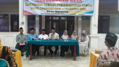 Photo of Buka Musdes RKPdes Tahun Anggaran 2025 Desa Ngepung, ini Pesan Camat Kedamean Irwanto, S.T.