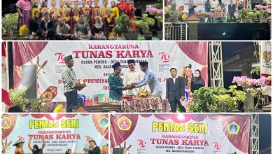 Photo of Gebyar Pentas Seni & Potong Tumpeng Kartar Tunas Karya Dusun Peneng, Peringati HUT ke-79 RI