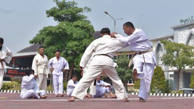 Photo of Polres Gresik Gelar Latihan Beladiri Tingkatkan Kemampuan Personil Jelang Pilkada Serentak