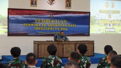 Photo of Di Sefung Kodiklatal, 108 Perwira PK TNI AL Angkatan 31 TA. 2024 Terima Pembekalan