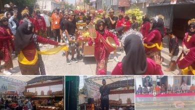 Photo of Meriahkan Sedekah Bumi, Desa Semampir Adakan Arak Arakan Tumpeng Dan Wayag Kulit