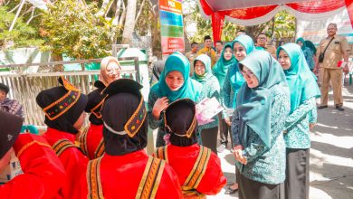 Photo of Kunjungi Desa Karangkiring, Ketua TP-PKK Gresik Disambut Tarian Salam Aceh