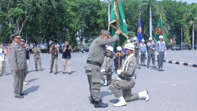 Photo of Sekda Gresik Achmad Washil, Sambut Kirab Bendera Pataka Jer Basuki Mawa Beya Usung Tema Sigap Pilkada Damai