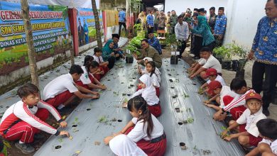 Photo of Dinas Ketahanan Pangan dan Pertanian Lakukan Gerakan Sekolah Menanam di SDN Semen 01, Memberi Edukasi Pada Murid