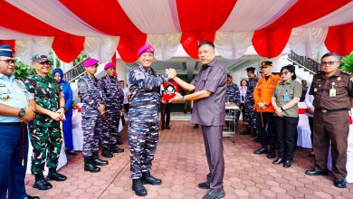 Photo of Dankodiklatal Hadiri Upacara Penjemputan dan Kirab Siswa Dikmata Satdik-4 Manado