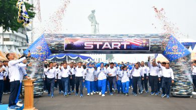 Photo of Komandan Puspenerbal Olahraga Bersama Wakasal Jelang Peringatan Puncak Hari Armada Rl 2024