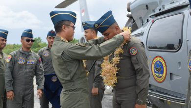 Photo of Prajurit Wing Udara 3 Puspenerbal Sambut Kedatangan Helikopter Anti Kapal Selam AS 565 MBE Panther HS 1303