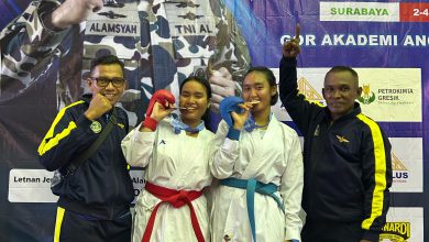 Photo of Kontingen Puspenerbal Sabet Dua Medali di Kejuaraan Nasional Karate Lemkari Piala Dankodiklatal 2025
