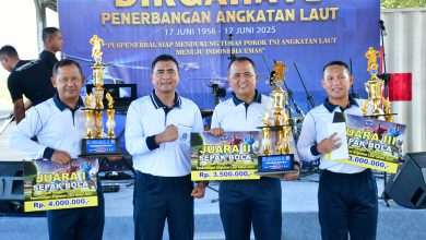 Photo of Jelang Peringatan HUT ke-69 Penerbangan TNI AL, Puspenerbal Gelar Olahraga Bersama dan Pembagian Hadiah