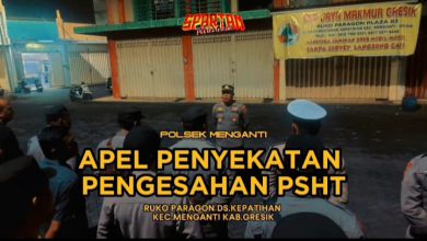 Photo of Jelang Pengesahan Warga Baru PSHT Di Lamongan, Polsek Menganti Lakukan Penyekatan