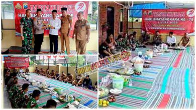 Photo of Pererat Sinergi TNI-Polri dan Masyarakat, Polsek Kedungpring Gelar Tasyakuran HUT Bhayangkara ke-79
